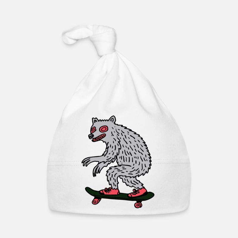Mondschein-Werwolf-Skateboarder Baby Bio-Mütze