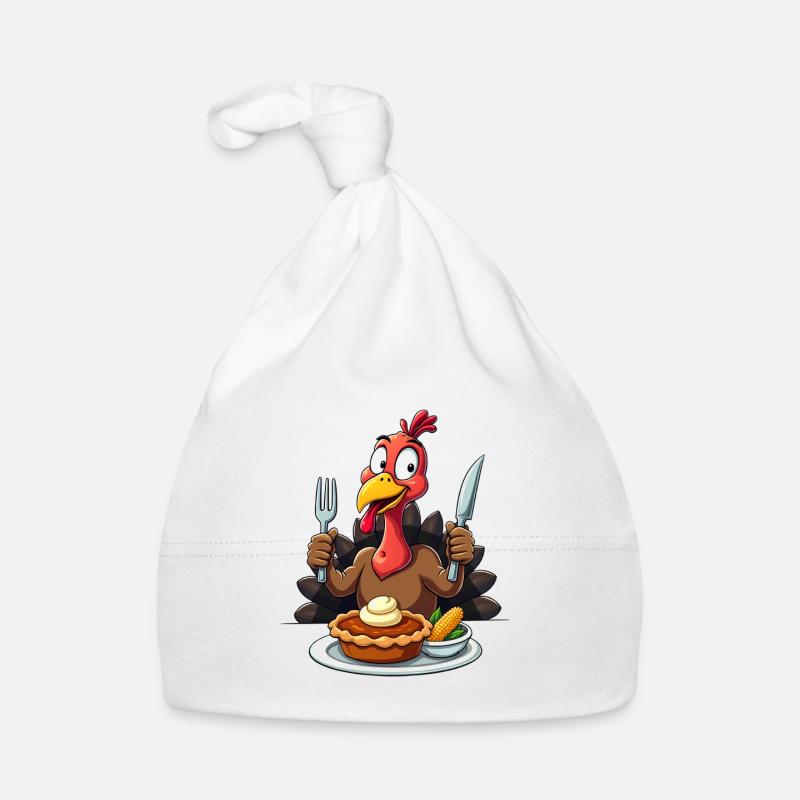 Thanksgiving Drôle Dinde de Thanksgiving Bonnet bio Bébé