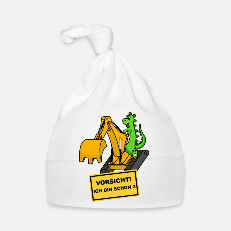 Dino Bagger 3 Jahre Geburtstag Baby Bio-Mütze
