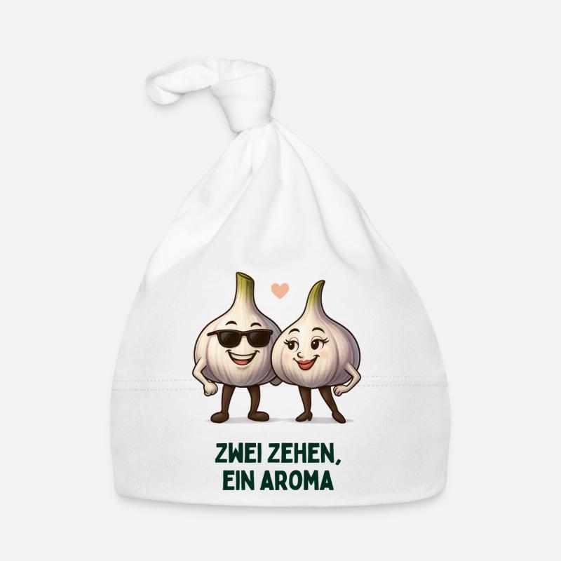 Zwei Zehen, Ein Aroma Knoblauch karikatur  Baby Bio-Mütze