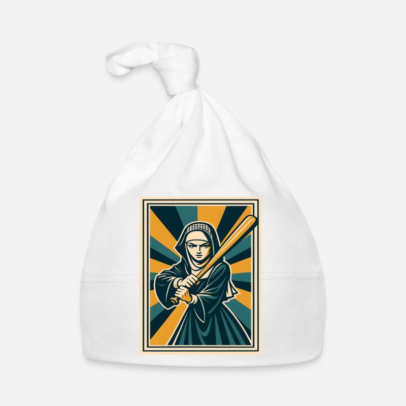 Nonne mit Baseballschläger Baby Bio-Mütze
