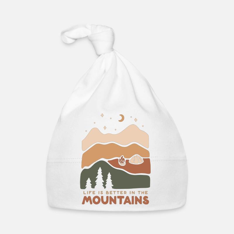 life is better in the mountains Baby Bio-Mütze