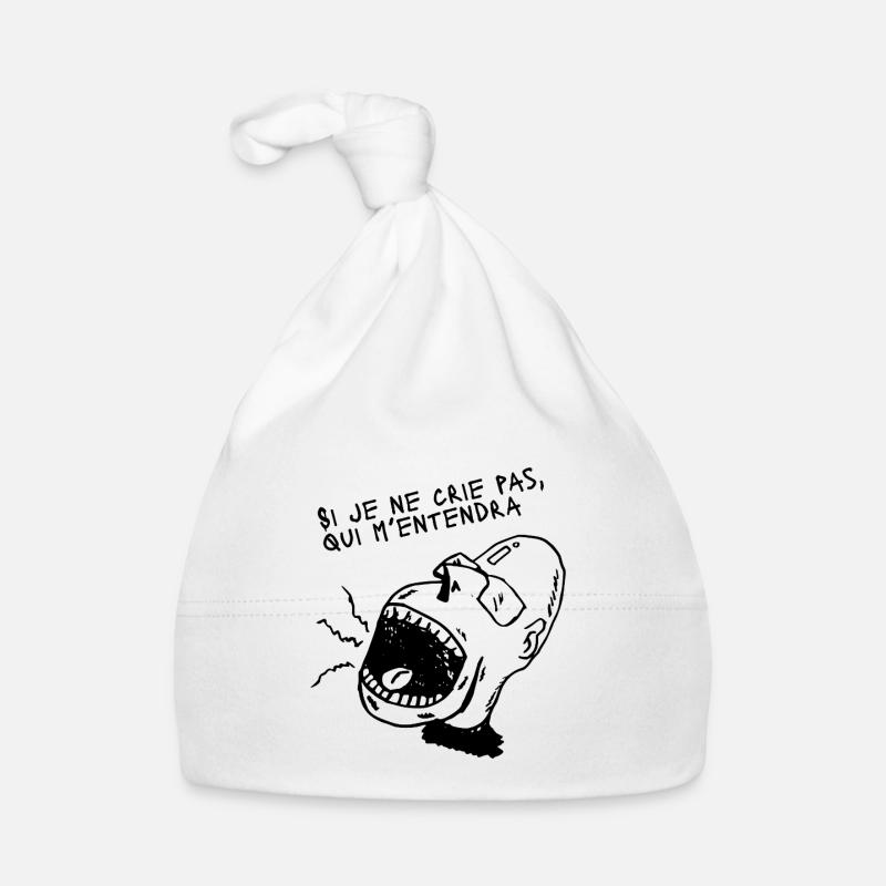 If I Don't Shout, Who Will Hear Me – Design Cri Exp Organic Baby Cap