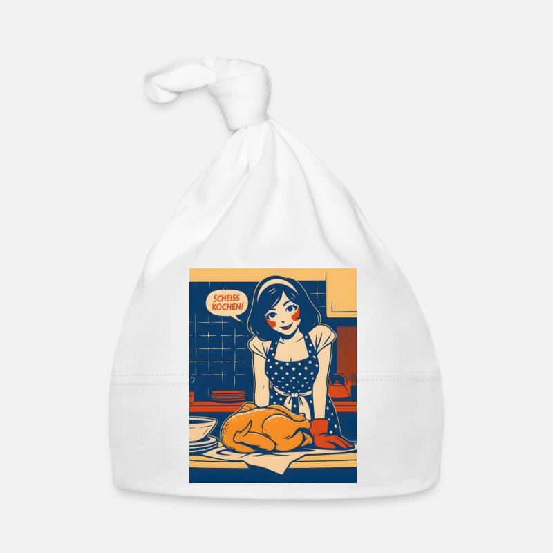 Pop Art Kitchen Chaos with Saying Organic Baby Cap