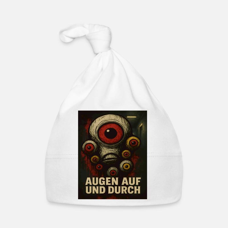 Regarde les monstres et les regarde à travers Bonnet bio Bébé