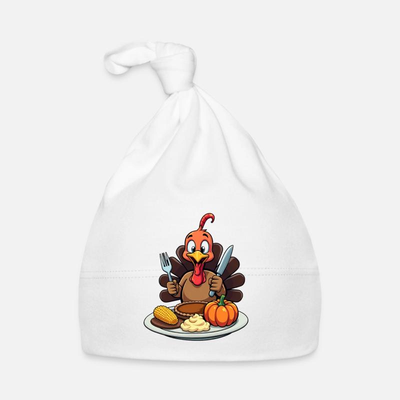 Thanksgiving Drôle Dinde de Thanksgiving Bonnet bio Bébé