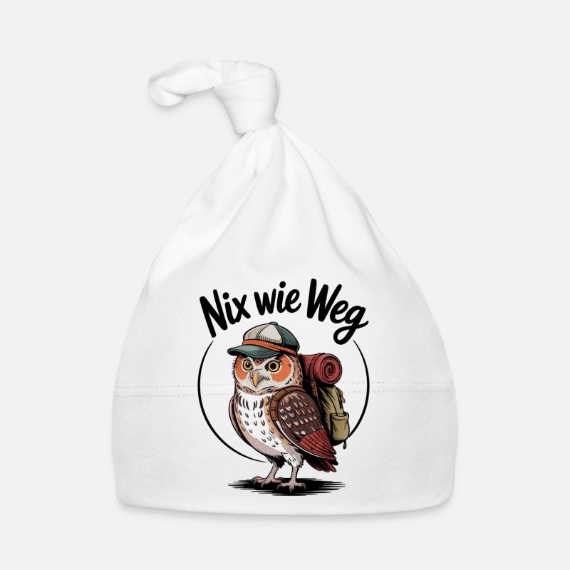 Hibou aventure forestière avec sac à dos Bonnet bio Bébé