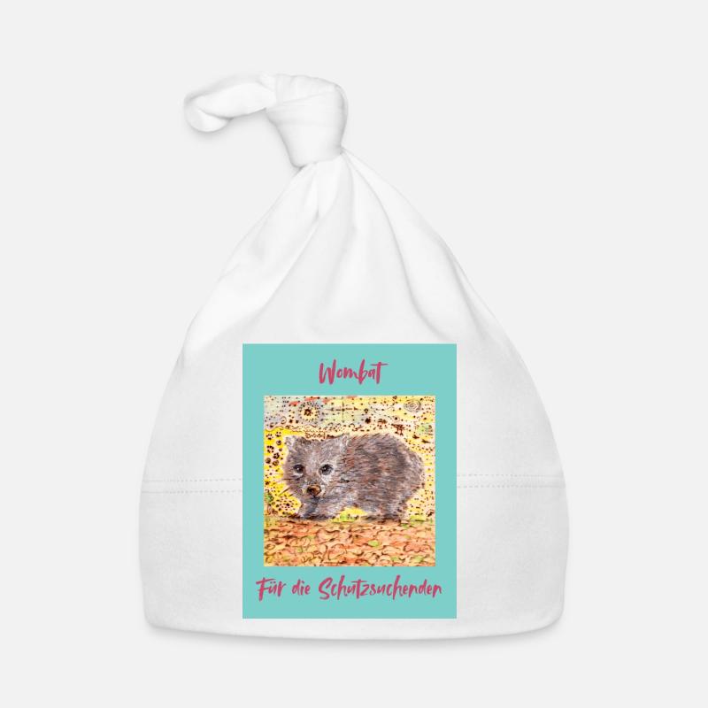 Wombat Shelter Seeker Illustration Organic Baby Cap