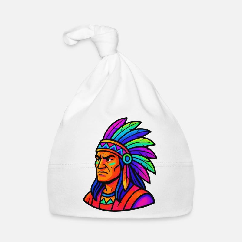 Chief Indian Comic Organic Baby Cap
