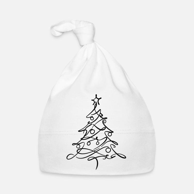 Stylish Christmas Tree - Minimalist Design Organic Baby Cap