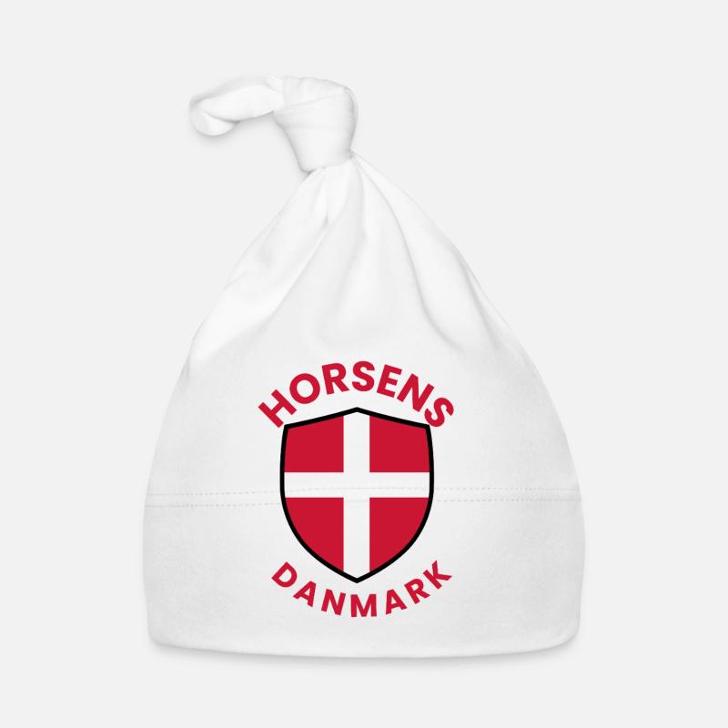 Horsens Shield with Dannebrog Organic Baby Cap