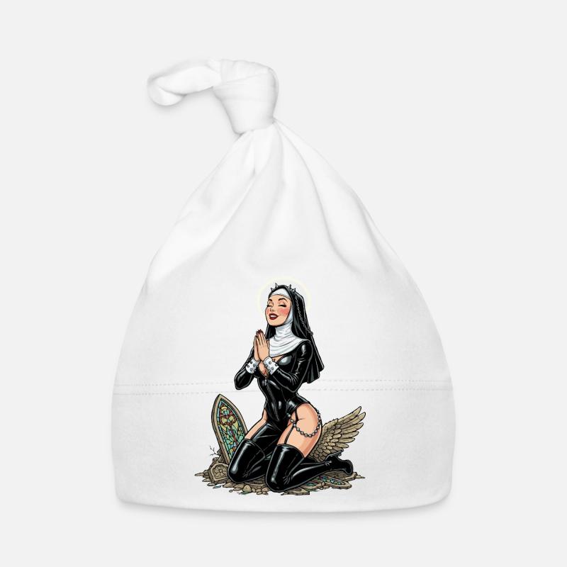 Sainte nonne à genoux Bonnet bio Bébé