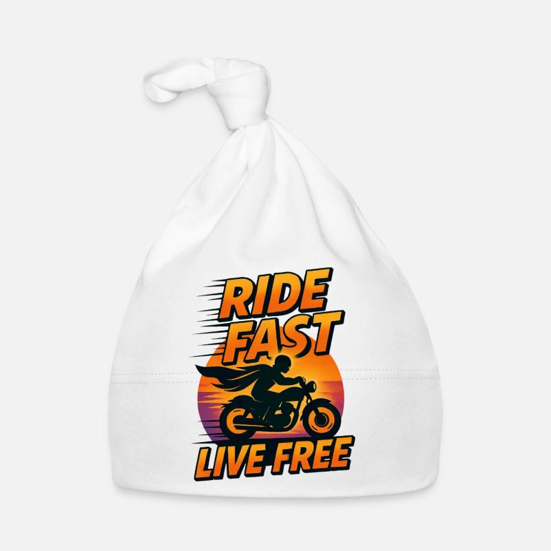 Ride Fast Live Free Baby Bio-Mütze