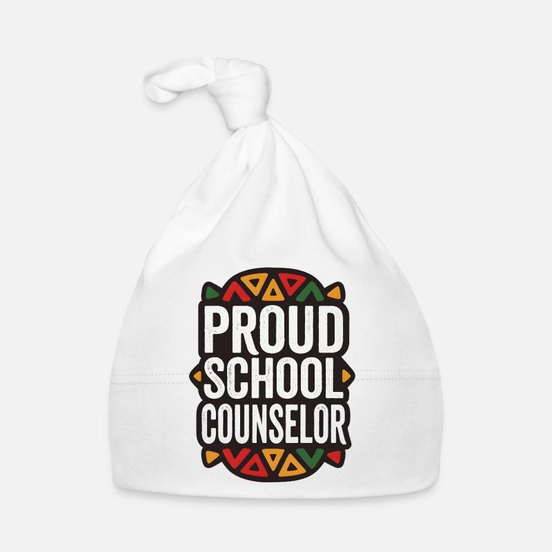 School Counselor Pride Geometric Pattern Organic Baby Cap