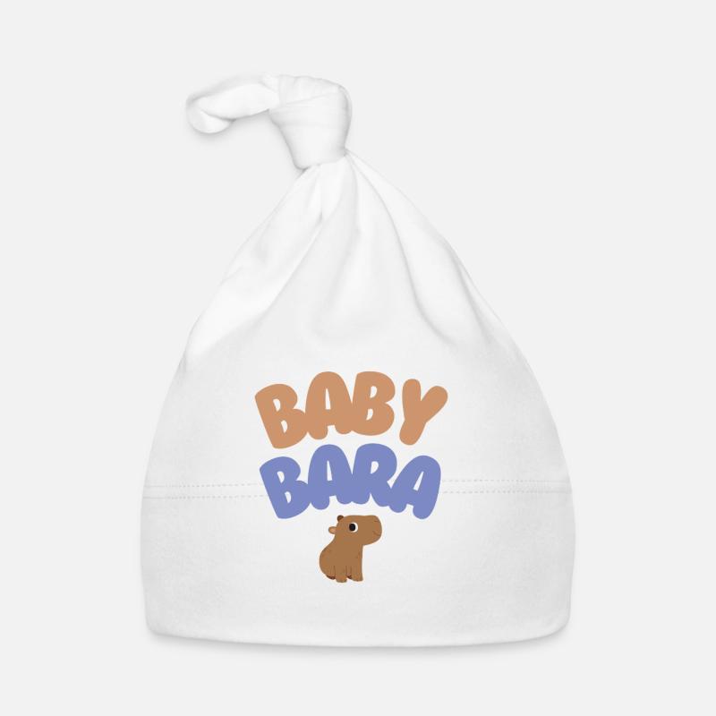 Baby Bara Capybara - Baby Bio-Mütze - Weiß