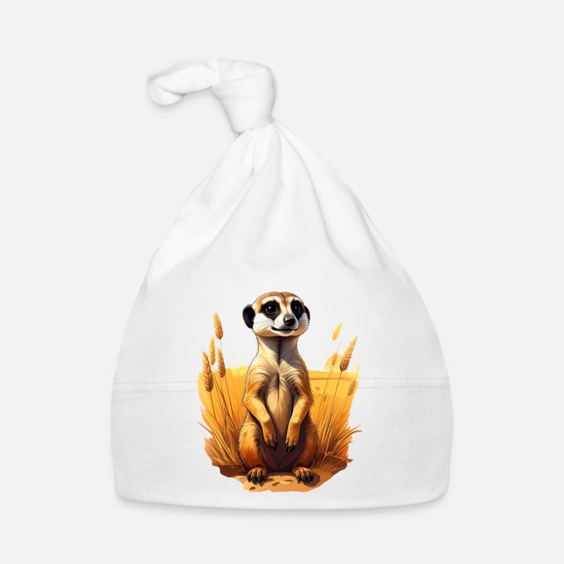 Ein Erdmännchen in der Savanne Baby Bio-Mütze