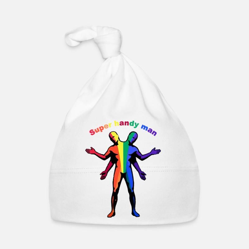 Super Bricoleur Arc-en-ciel Bonnet bio Bébé