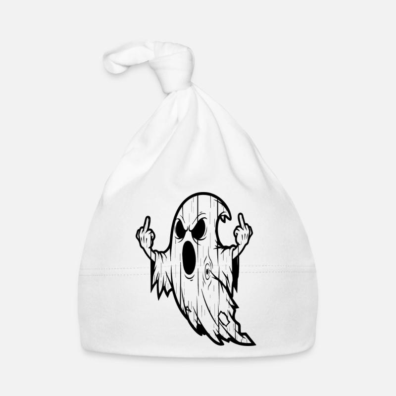 Geist mit Mittelfinger-Geste Baby Bio-Mütze