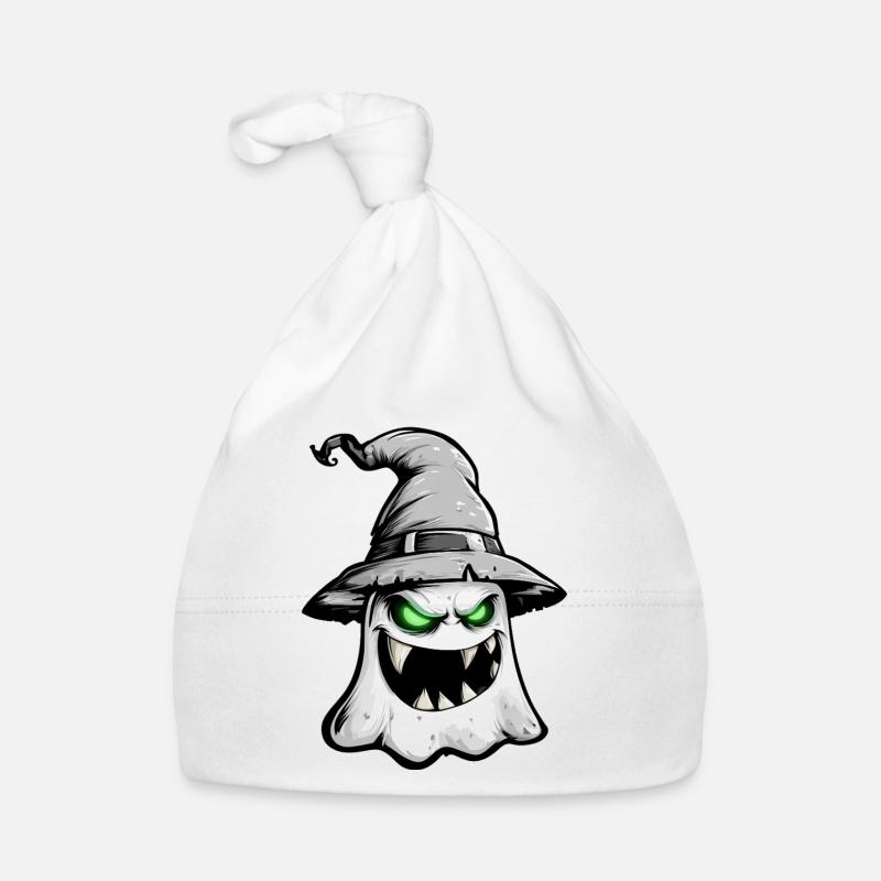 Scary ghost, terrifying ghost Organic Baby Cap