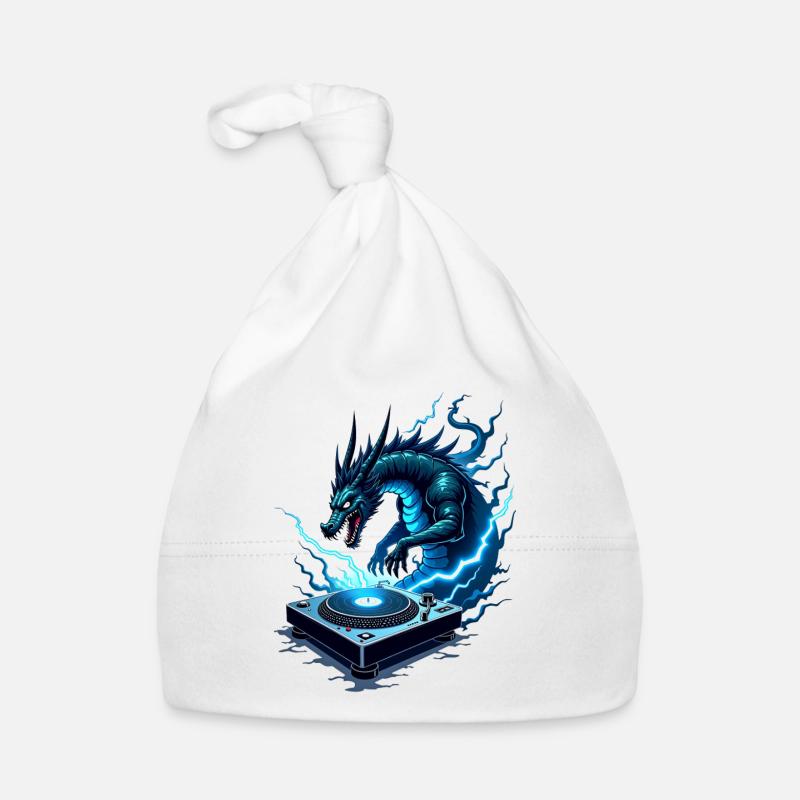 Blaues Drachen-DJ Kraft Baby Bio-Mütze