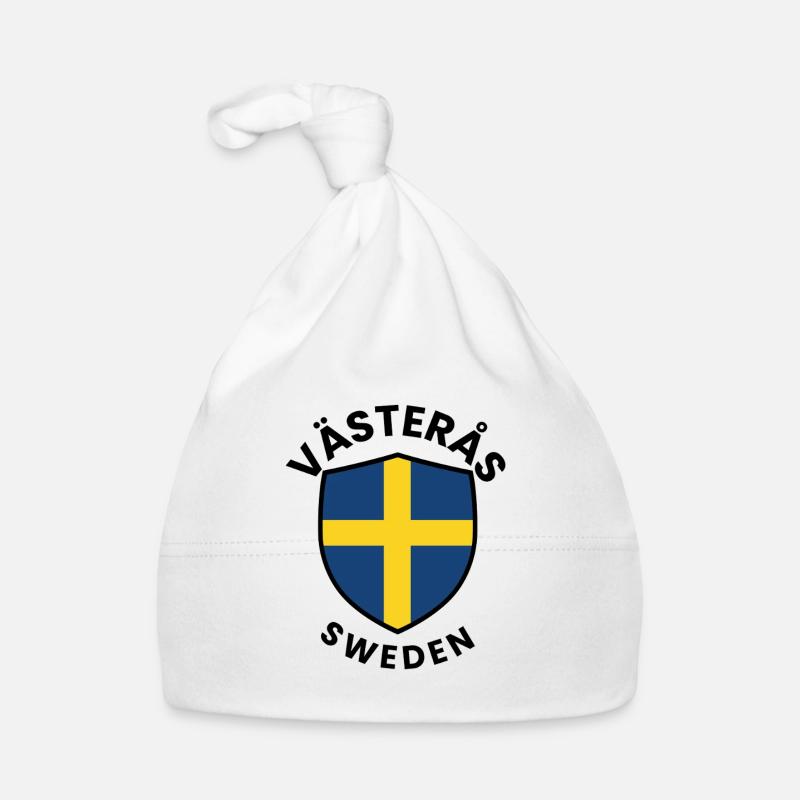 Swedish Flag Shield Emblem Organic Baby Cap