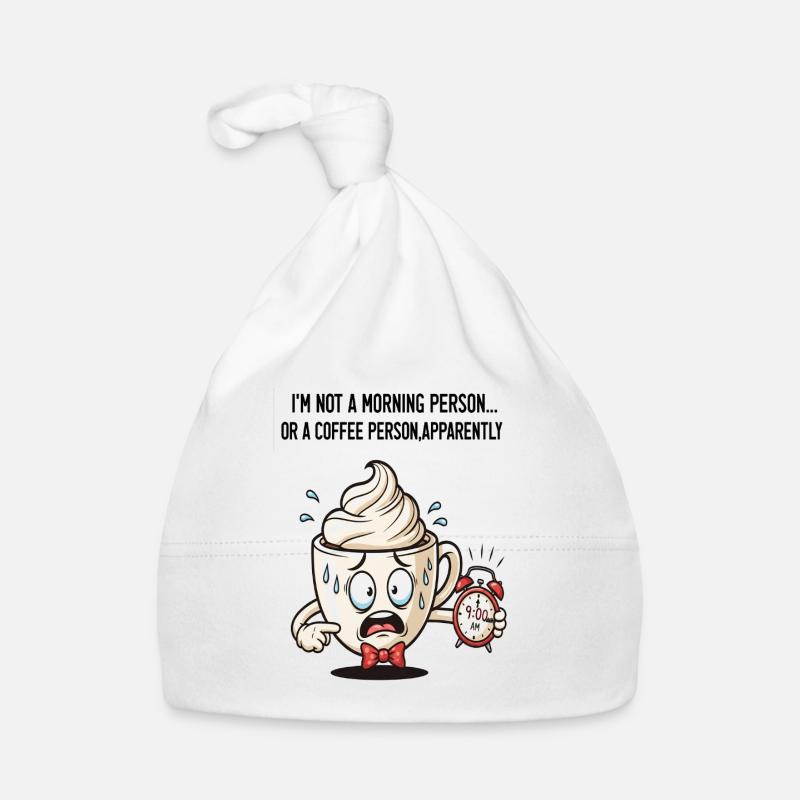 Ängstliche Morgentasse mit Wecker Baby Bio-Mütze