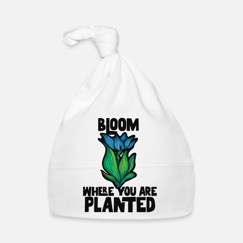 Bloom Where You Are Planted Organic Baby Cap