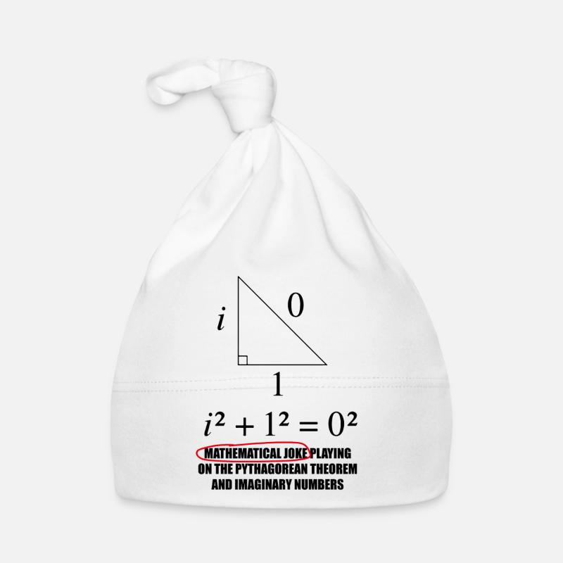 Funny math motif with Pythagoras joke Organic Baby Cap