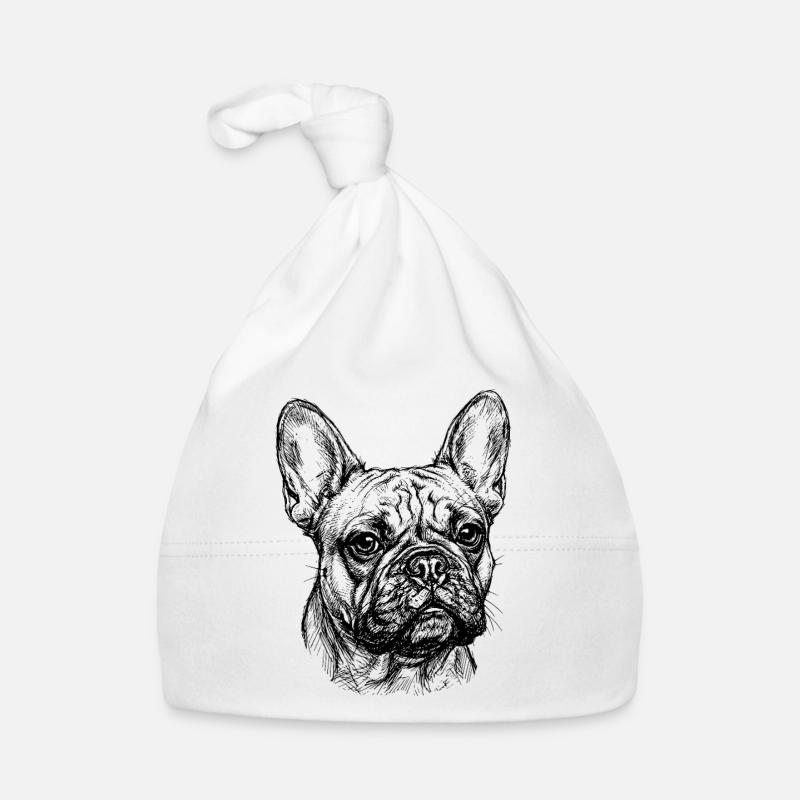 French Bulldog - Drawing Organic Baby Cap