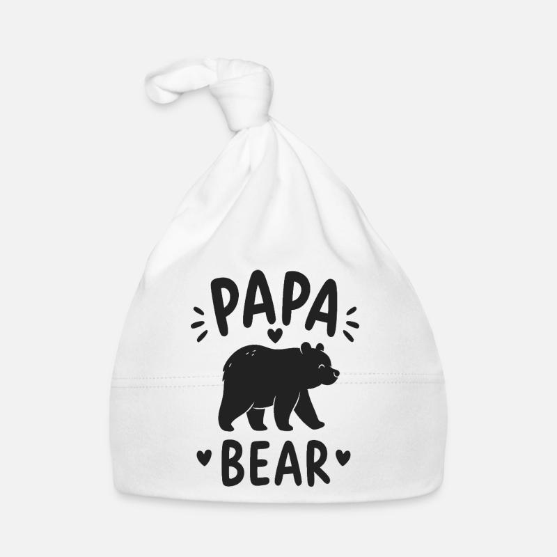 Silhouette de cœur de papa ours Bonnet bio Bébé