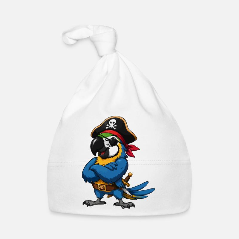Piratenvogel mit Augenklappe Baby Bio-Mütze