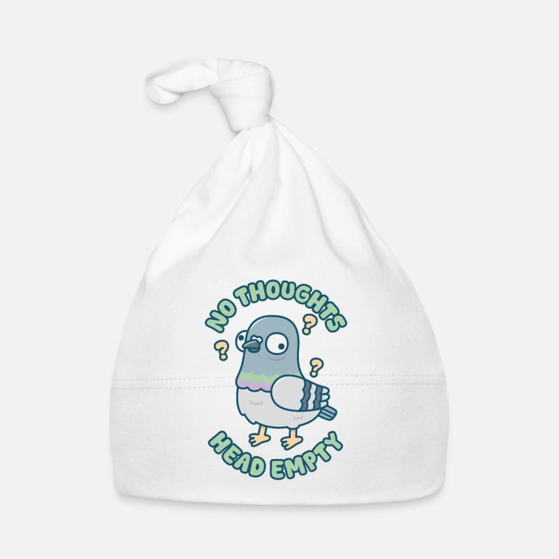 Cute Funny Pigeon No Thoughts Head Empty Meme Organic Baby Cap