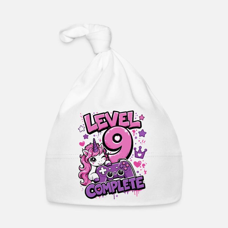 Level 9 Complete Unicorn Controller Girl Organic Baby Cap