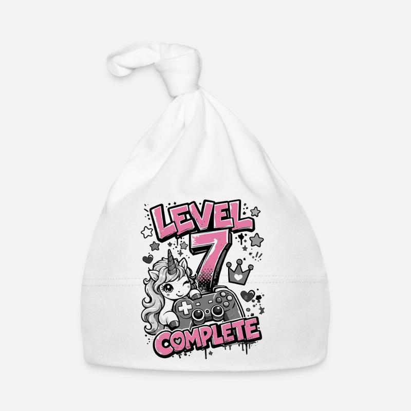 Level 7 Completed - Unicorn Controller Organic Baby Cap