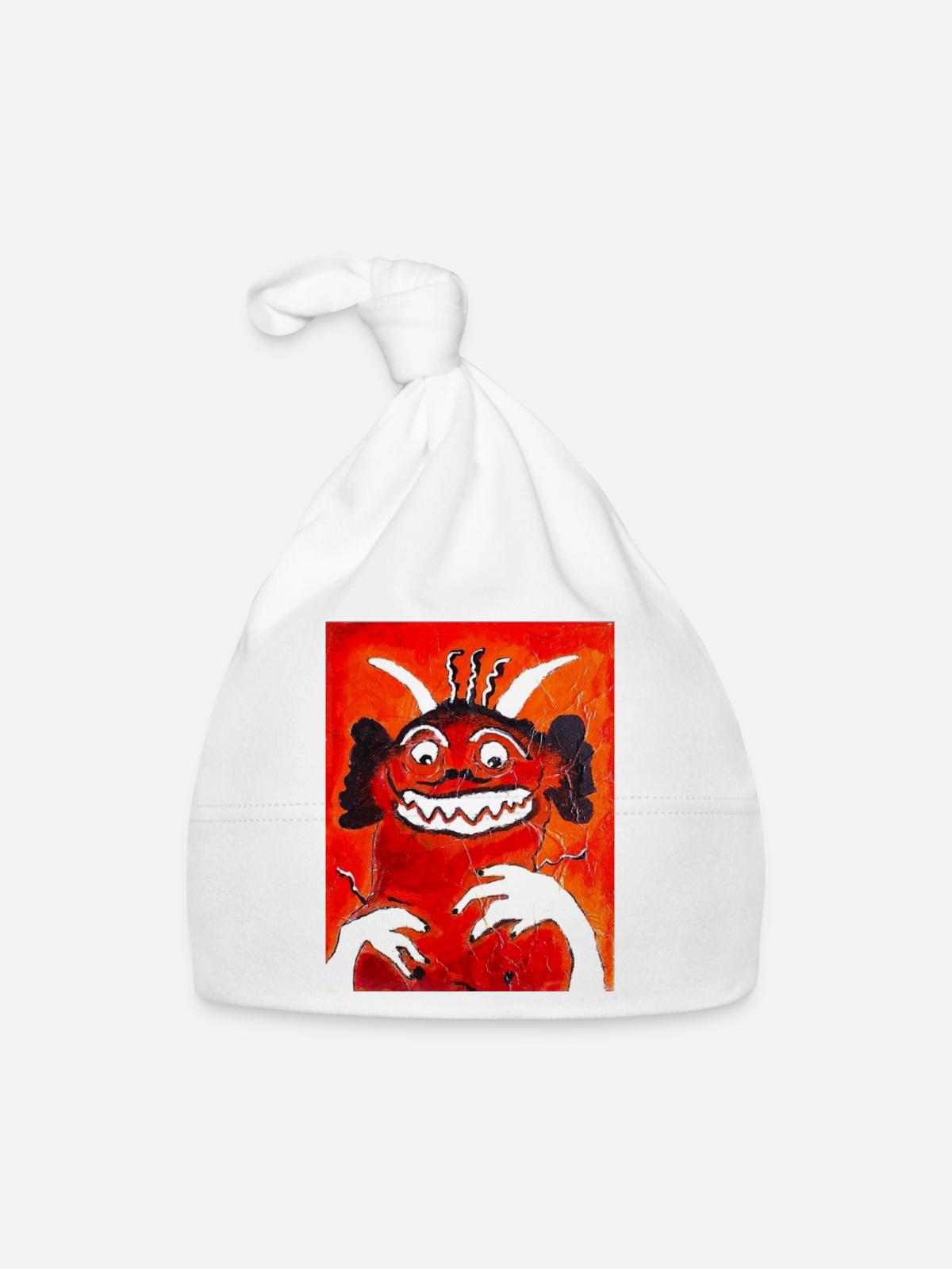 Le Monstre - Bonnet bio Bébé - blanc - Devant