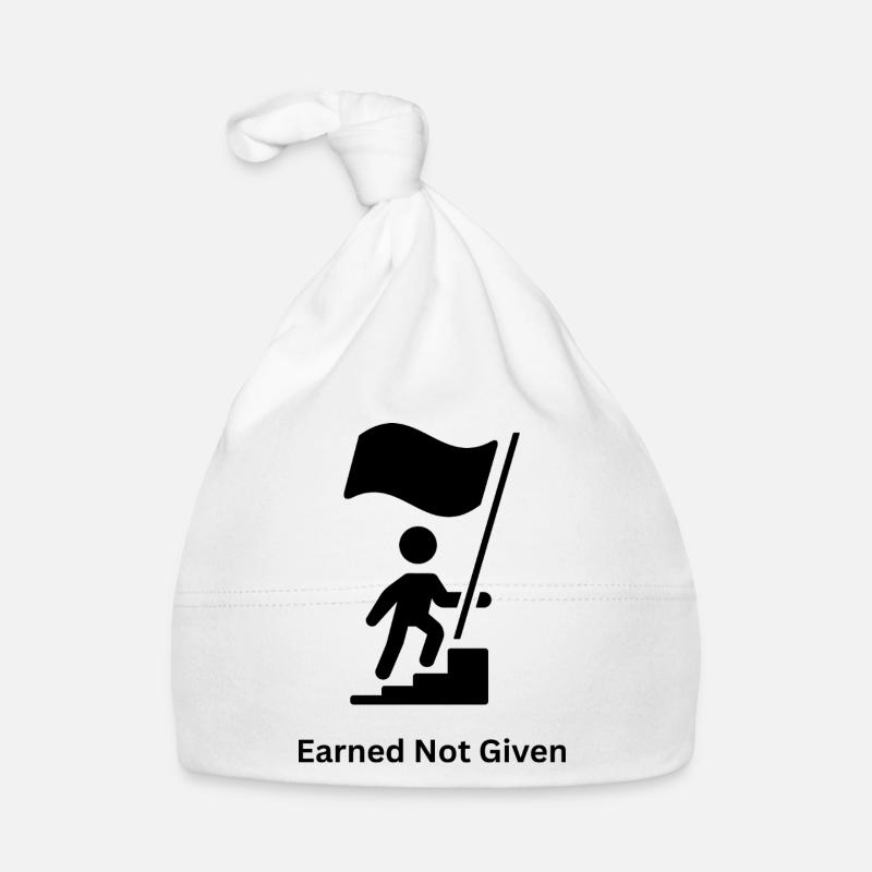 Earned Not Given – Mindset Motivation Baby Bio-Mütze