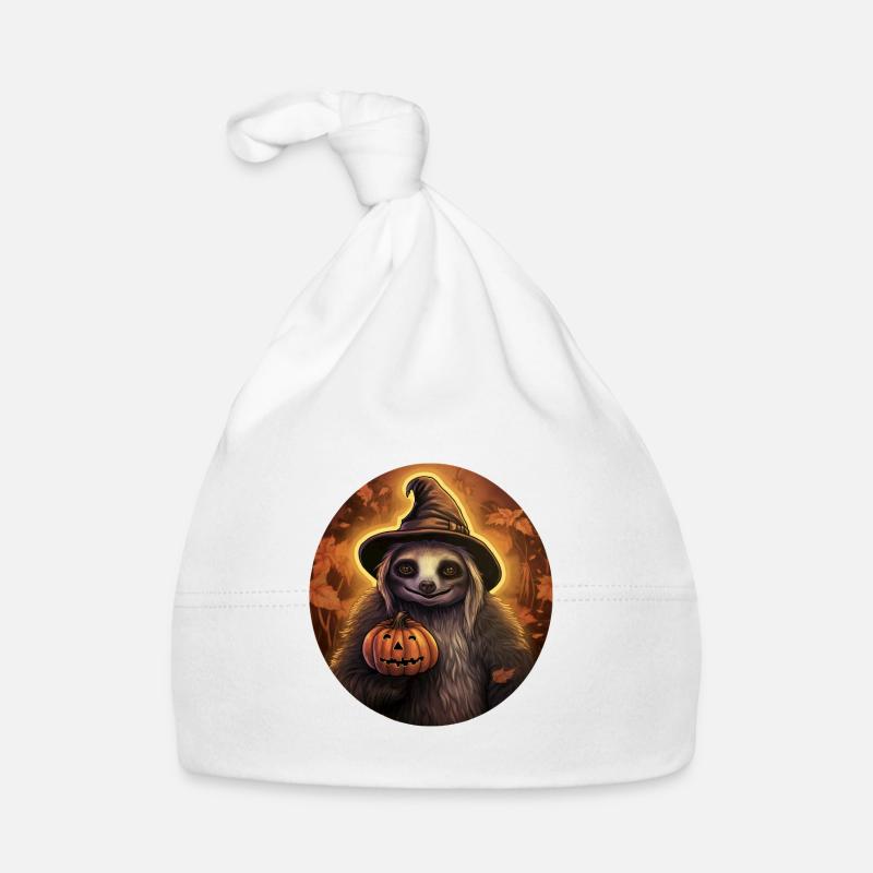 Halloween Faultier 3 Baby Bio-Mütze