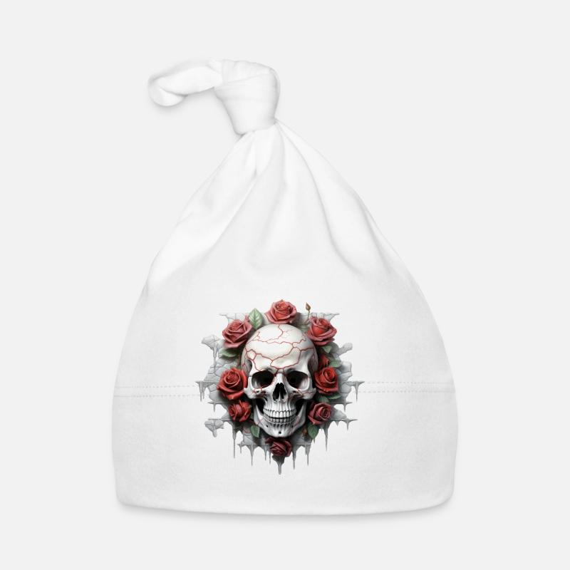 Gothic Blumenkunst Grafik Modedesign Baby Bio-Mütze