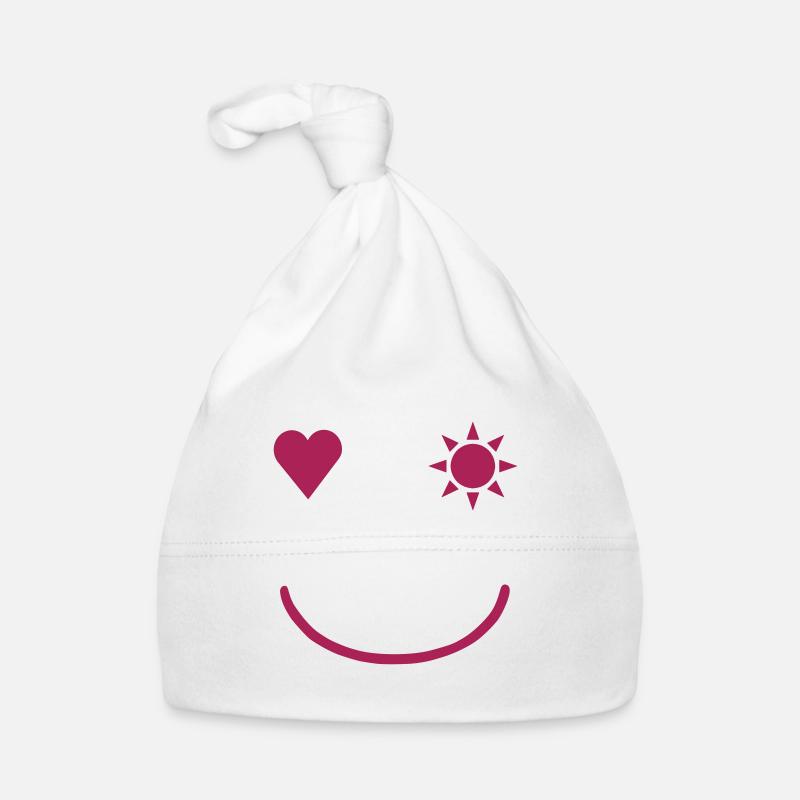 ★ Couleurs de conception modifiables ★ Visage souriant Bonnet bio Bébé