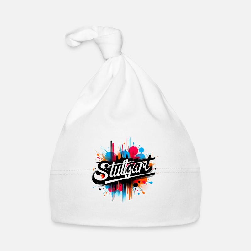 Stuttgart Lettering Slogan Organic Baby Cap