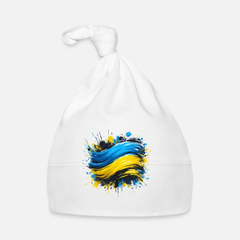 Drapeau de l’Ukraine Bonnet bio Bébé
