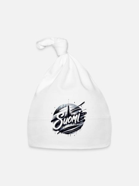 Suomi Finland Finnland - Organic Baby Cap - white - Front