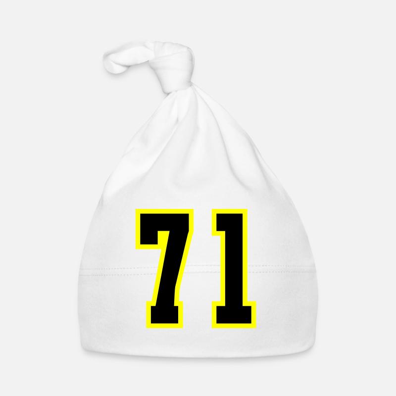 71 Number Jersey Organic Baby Cap