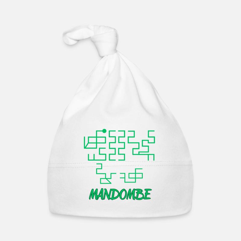 MANDOMBE - Tradition Kongo - Bonnet bio Bébé - blanc