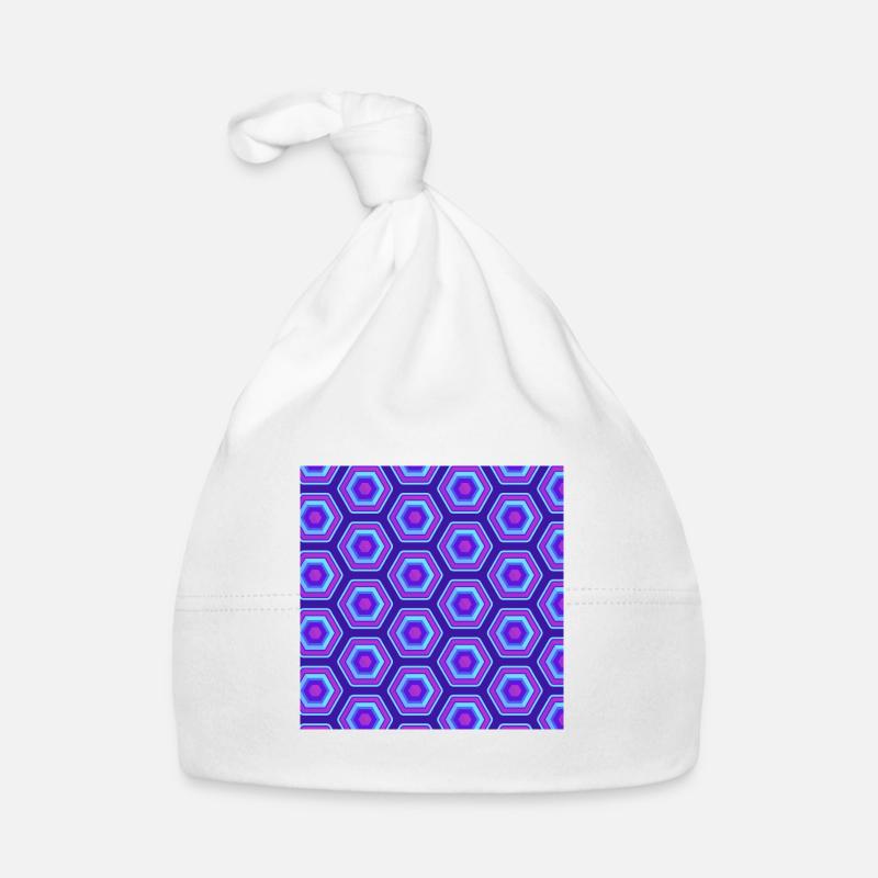 Check pattern pink pink blue checkered neon Organic Baby Cap
