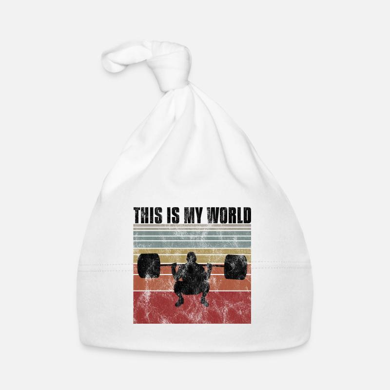 C’est mon monde Bodybuilding Bodybuilder GYM Bonnet bio Bébé
