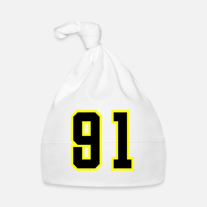 91 Number Jersey Organic Baby Cap