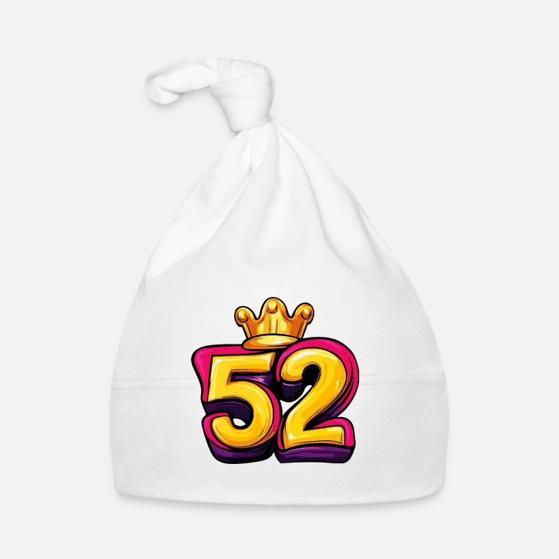 52 Zahl Krone Baby Bio-Mütze