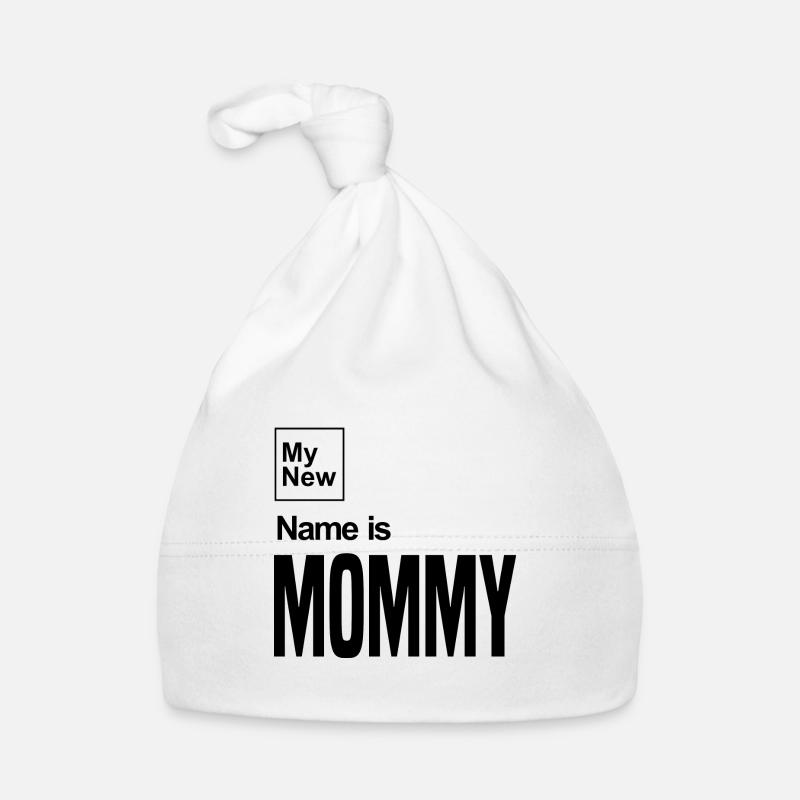 Mon nouveau nom est maman - Bonnet bio Bébé - blanc