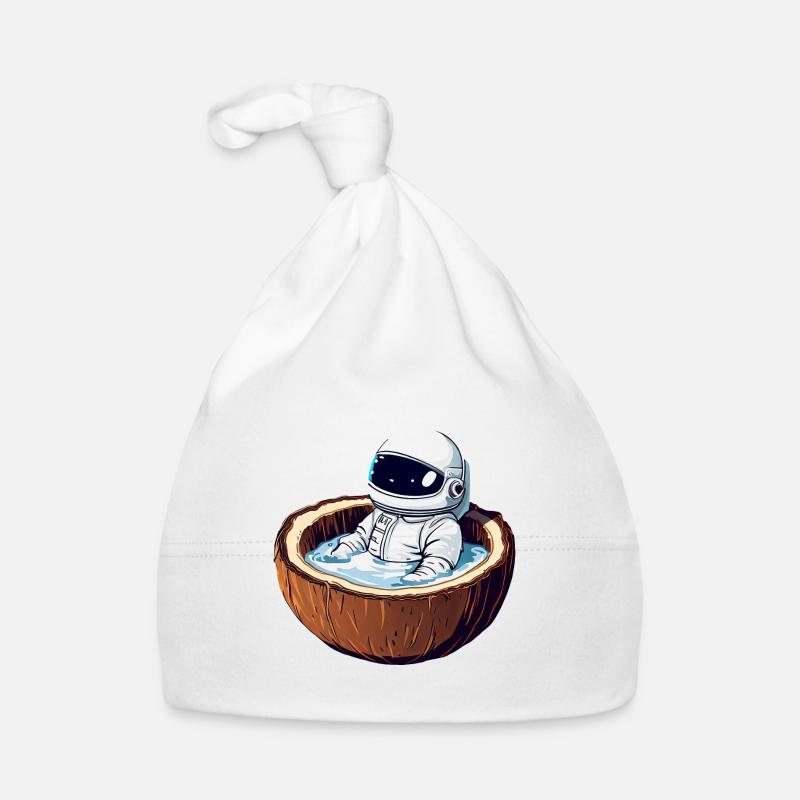 Astronaut bathes in coconut - Funny Organic Baby Cap